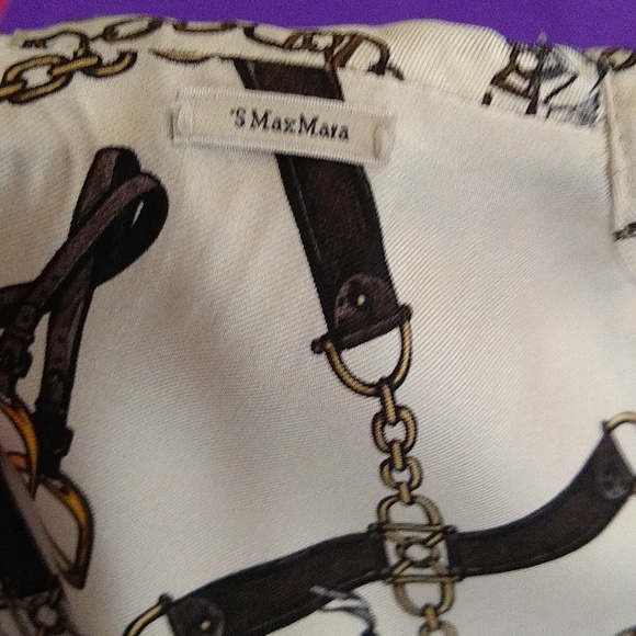 S'MaxMara silk sleeveless vacation print blouse size 4 - Picture 7 of 10